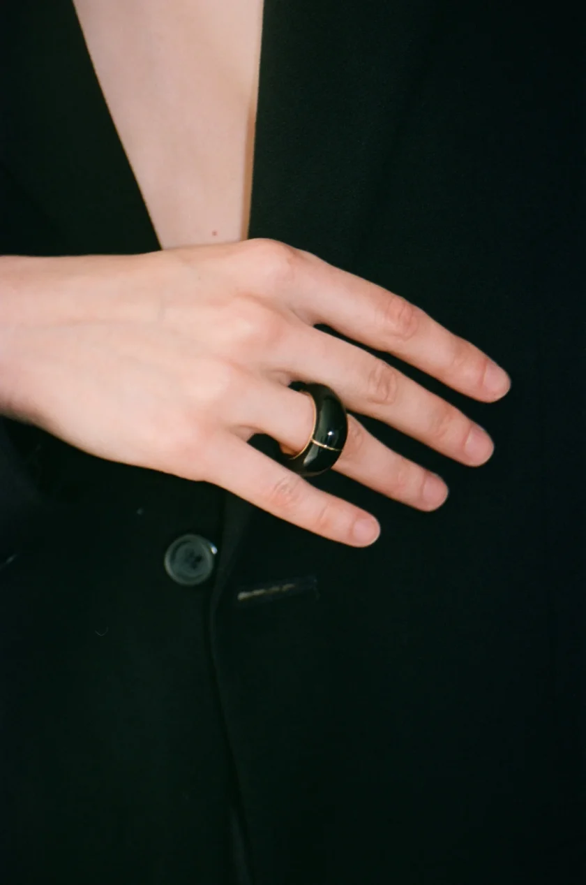 Adorn moon ring black MOON - Afbeelding 3