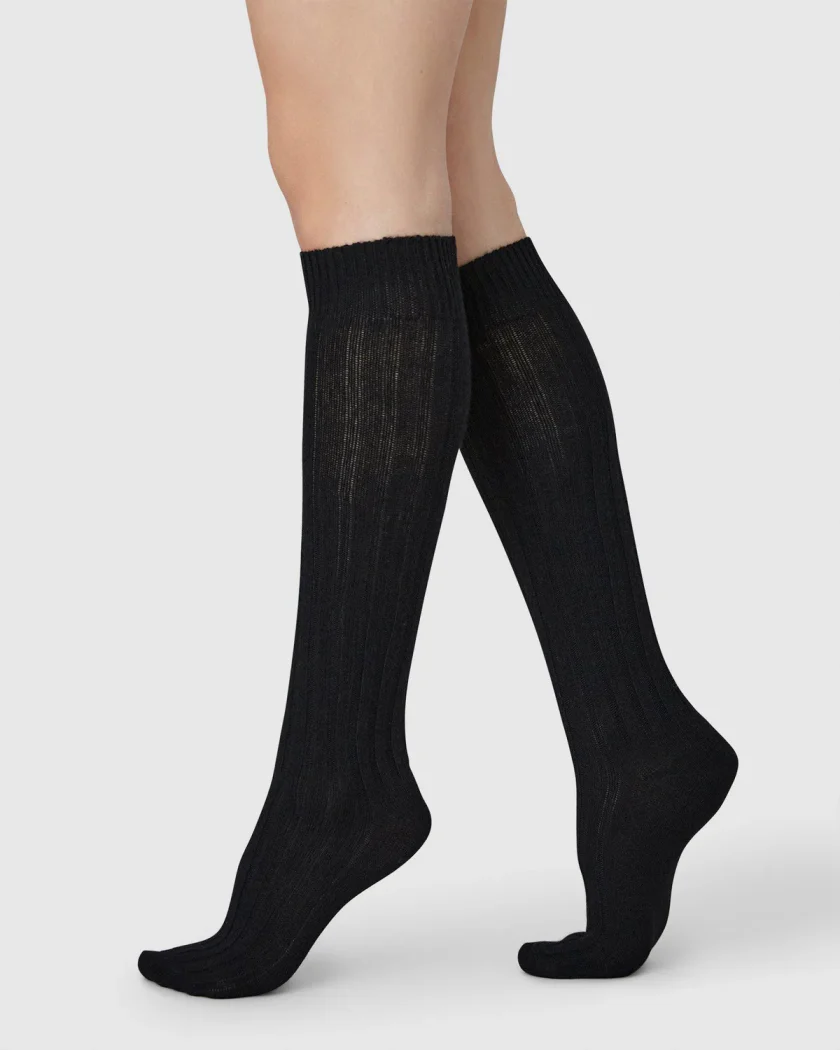 Bodil Chunky Knee-Highs - Black