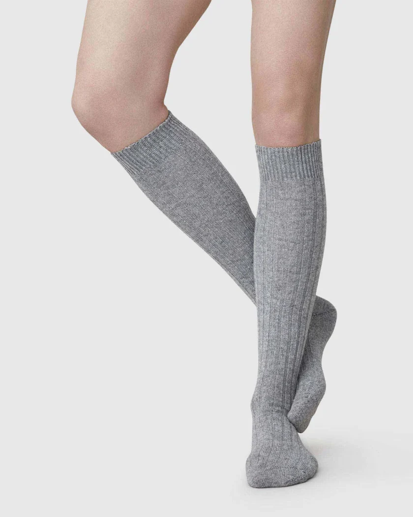 Bodil Chunky Knee-Highs - Grey - Afbeelding 2