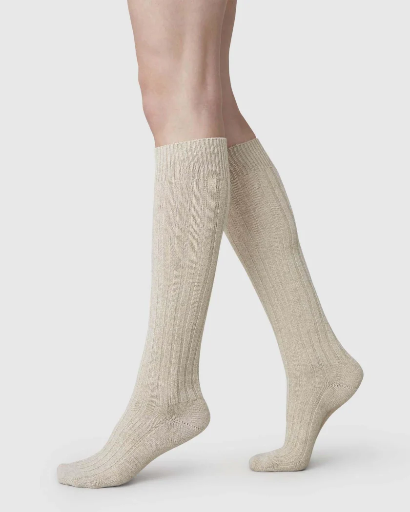 Bodil Chunky Knee-Highs - Oat