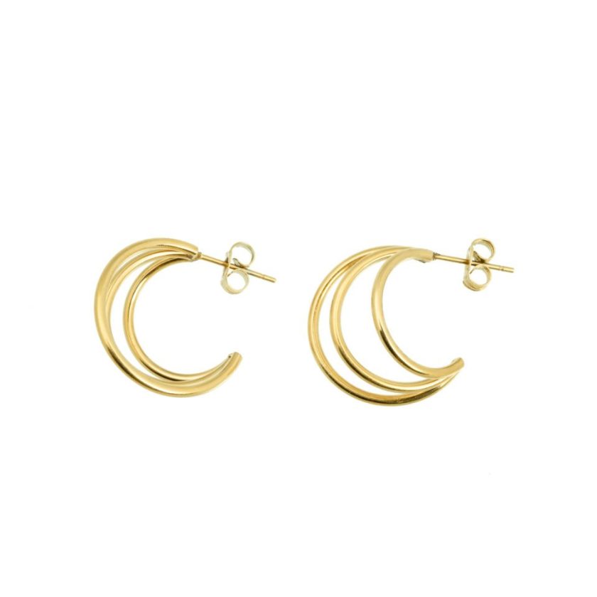 Bandhu - Wire earrings - Gold - Afbeelding 4