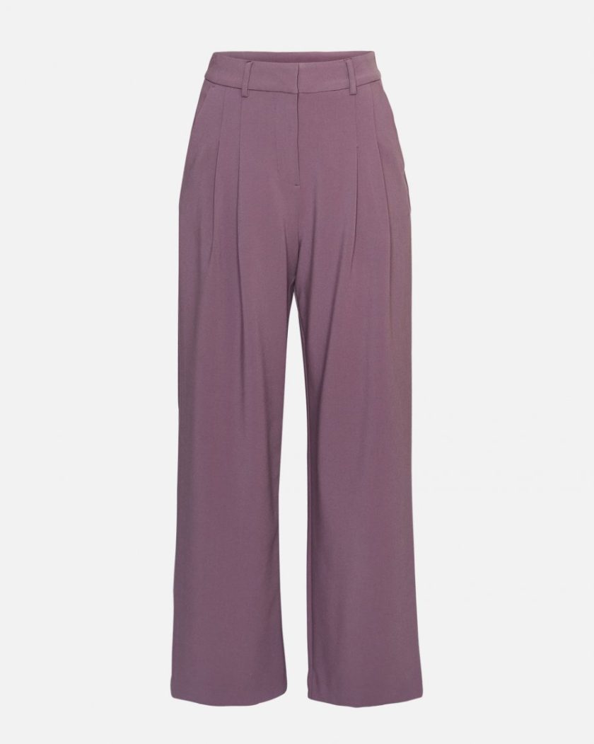 MSCHMirabelle Michelle HW Pleat Pants Black Plum