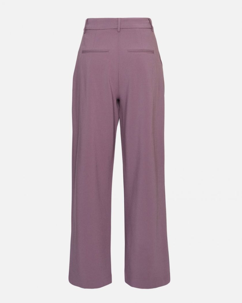 MSCHMirabelle Michelle HW Pleat Pants Black Plum - Afbeelding 2