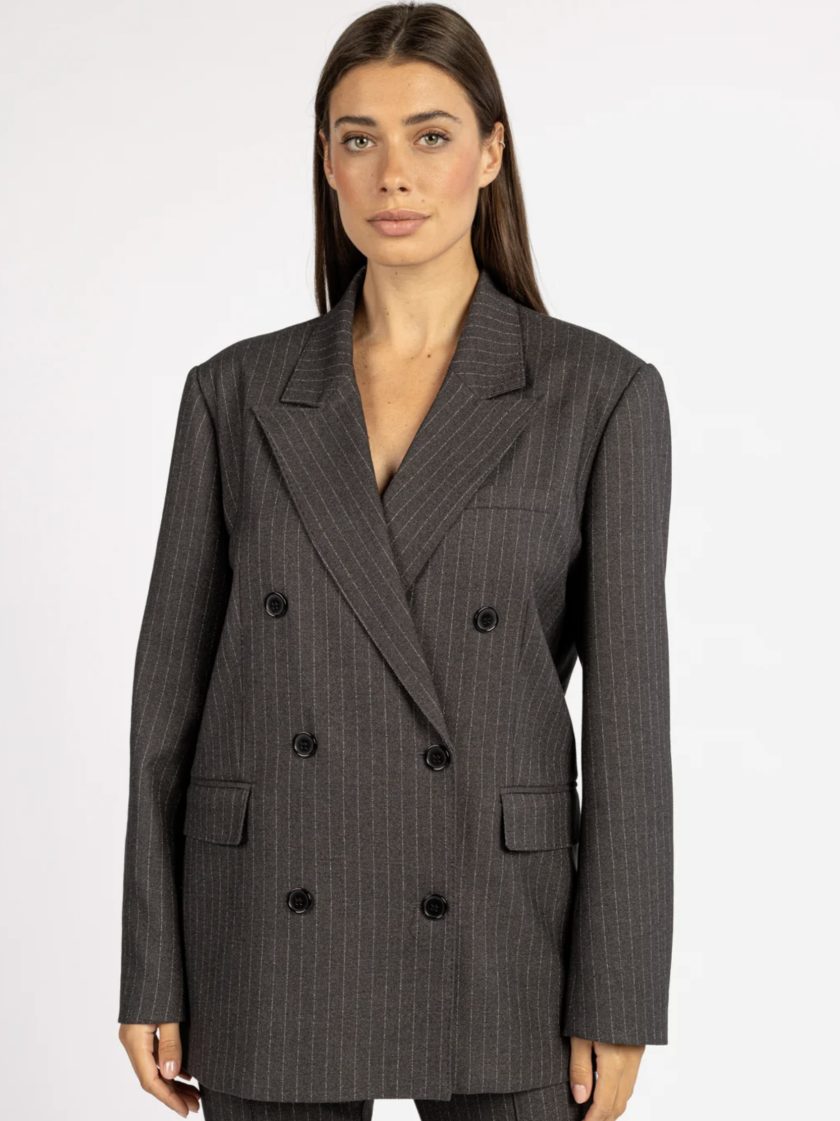 Heidy Pinstripe Blazer Zwart