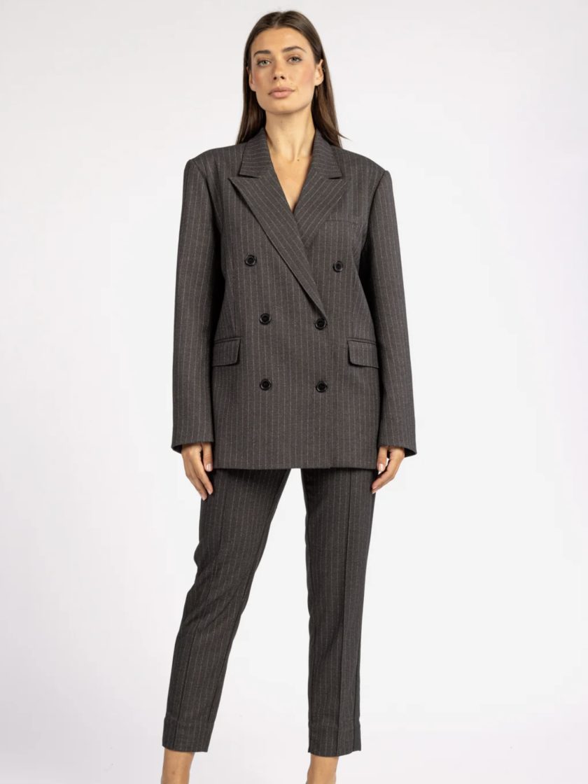 Heidy Pinstripe Blazer Zwart - Afbeelding 2