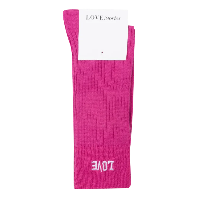 Rib socks roze - Afbeelding 2