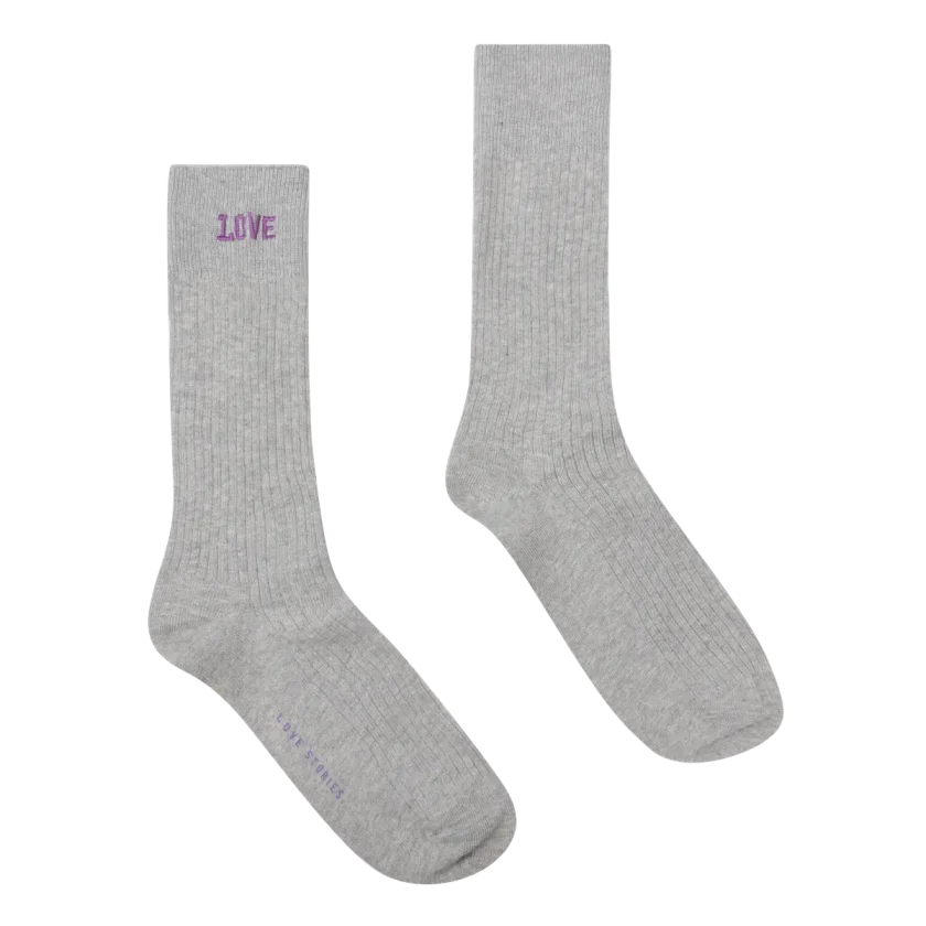 Rib Socks Grey