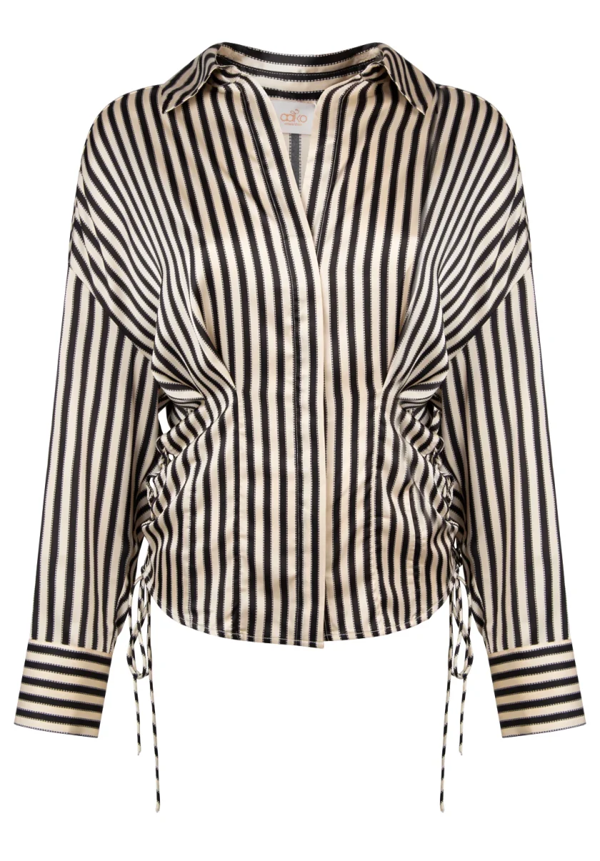 Marjon Stripe Blouse Zwart - Afbeelding 4